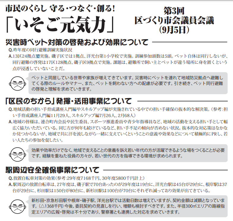 第3回区づくり市会議員会議